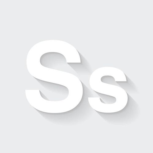 letter s - uppercase and lowercase. icon with long shadow on blank background - flat design - letter-s-clipart stock illustrations