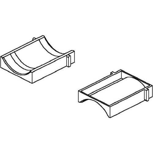 Universal-counter trough for all U-clamps, cable-Ø 36-40 mm, plastics
