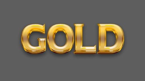Shiny Metallic Gold Text Effect