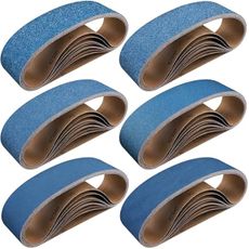 Shineboc 10-Piece 3 x 21 Inch 40-400 Grit Zirconia Sanding Belts, Heavy Duty Long-lasting Sanding Bands for Belt Sander, Rust Paint Removal, Wood Metal Grinding and Finishing