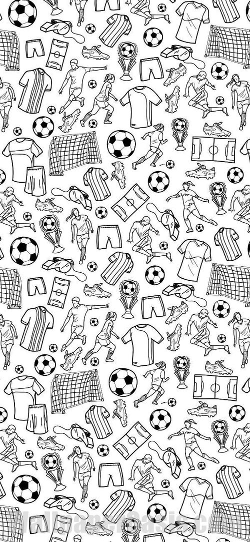 Free black and white soccer doodle iPhone wallpaper. This design is available fo… | Football wallpaper iphone, Iphone wallpaper hipster, Watercolor wallpaper iphone