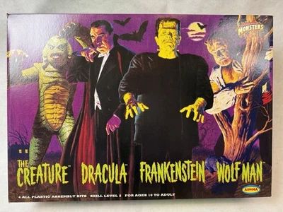 Aurora Monsters Frightening 4 Pack Universal Model Kit #7508--NIB; SEE PHOTOS - Image 1 of 4