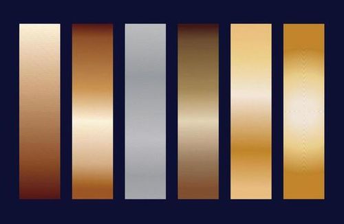 Gradient Gold Color Set Swatches Abstract Shades Palette Graphic Design Illustration vector