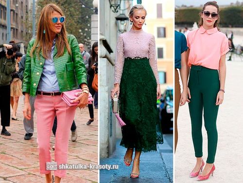 color combination in clothes green