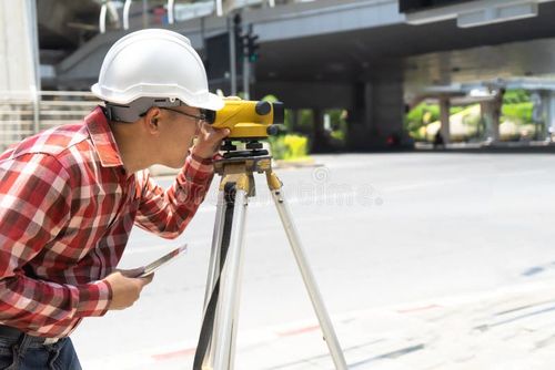 Civil engineer land survey with tacheometer or theodolite equipment. worker Checking construction site on the road. Surveyor engineer making measuring with theodolite instrument level tool. Land picture stock images, royalty-free photos and pictures