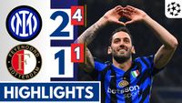 🔵 Inter Milan vs Feyenoord (2-1) - Extended HIGHLIGHTS || UEFA ...