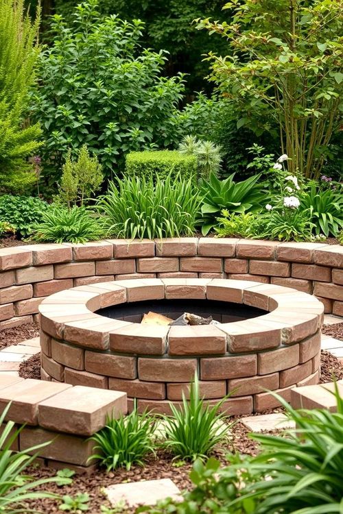 Garden Brick Fire Pit - 24 Brick Fire Pit Ideas