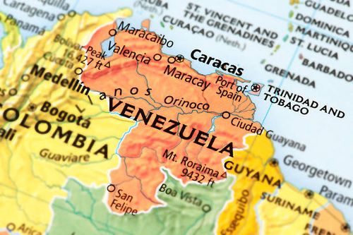 Venezuela Map of Venezuela.  A detail from the World Map. venezuela map stock pictures, royalty-free photos & images