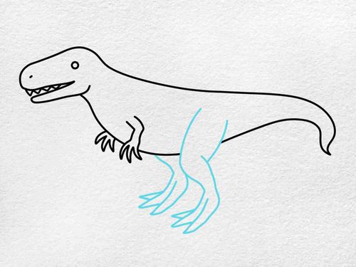 A realistic pencil drawing of a Tyrannosaurus Rex