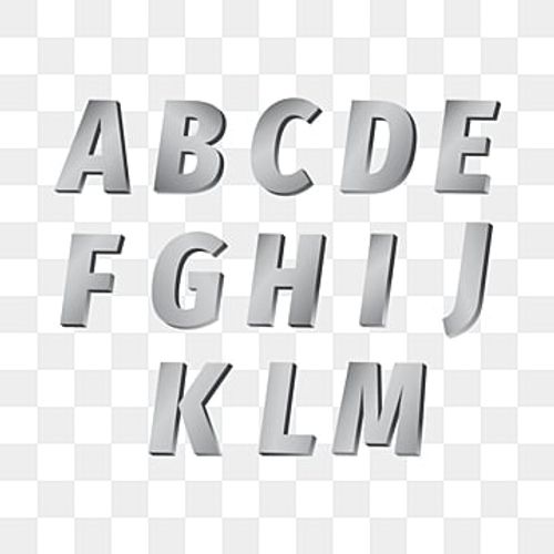 desenho de pacote de pacote de letras do alfabeto 3d png PNG