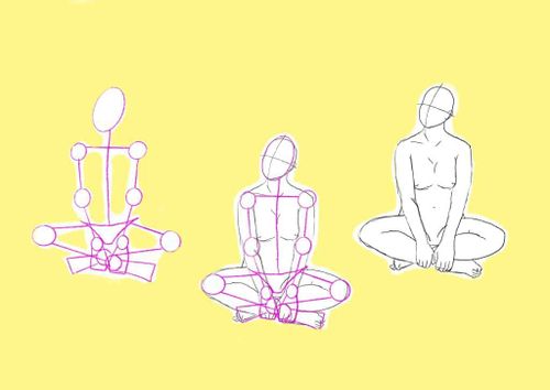 emale sitting drawing reference 1