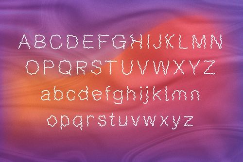 Dazed - Dizzy Font | Thin Font, Wavy Font, Creative Font, Trippy Font, Psychedelic Font, Hippie Font, Handmade Font, Procreate Font, Canva image 2