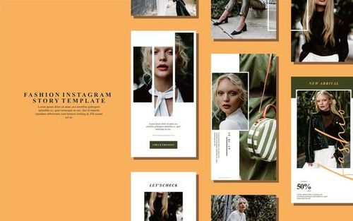 Fashion instastory template vector
