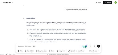 prompting BlackBox AI