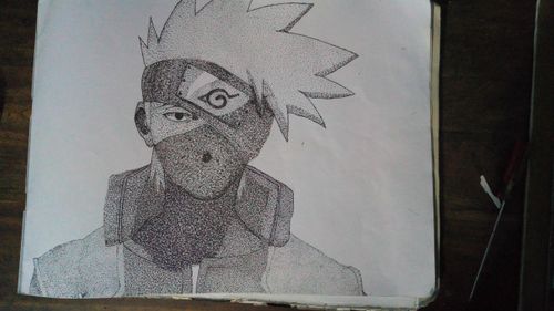 r/anime - Million Dot Art! Drew Kakashi Hatake using ONLY DOTS!!!