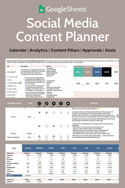 #Social_Media_Content_Calendar_Template #2023_Social_Media #Social_Media_Planner_Template #Content_Calendar_Template