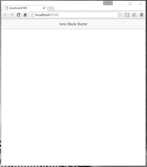 Ionic Blank Starter in Good Chrome
