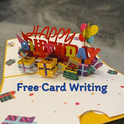 Birthday Pop Up 3D Greeting Cards, Happy Birthday Card, For Mom, Dad, Her, Him, Free Personalization, Presents, Balloons, Kids Children Card