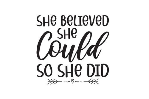 Vector she believed she could so she did