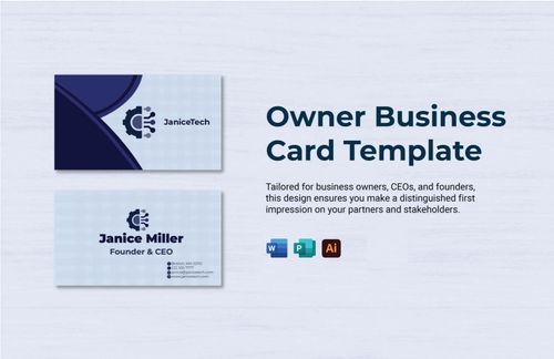 Owner Business Card Template in Word, Illustrator, Publisher - Download | Template.net