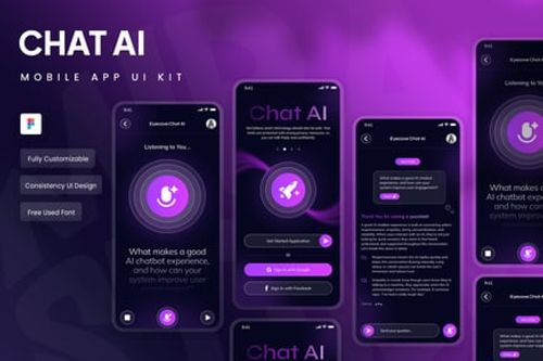 Preview: Chat AI Mobile App UI Kit
