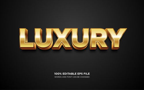 Luxury gold text style effect