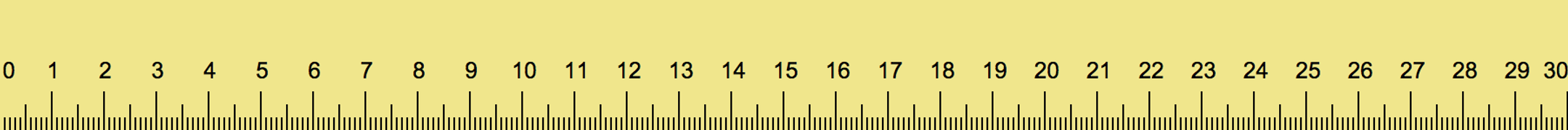 Actual size image of  Online Ruler (cm/mm) .