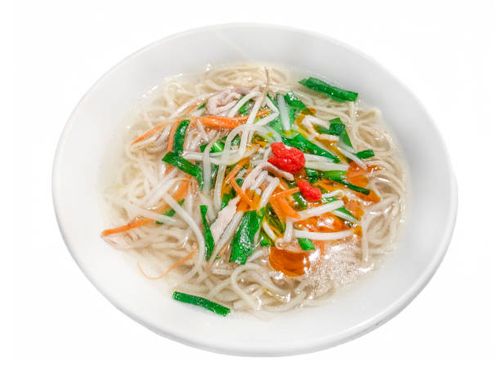 clear soup shanghai style chūka soba with vegetables and pork - douban stock pictures, royalty-free photos & images