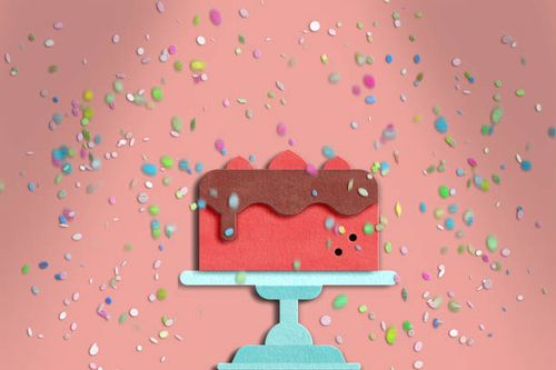 happy birthday with cake card.paper work - homemade happy birthday cards stock pictures, royalty-free photos & images