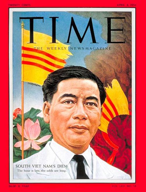 Chân dung Ngô Đình Diệm trên bìa tờ Time ra ngày 4-4-1955