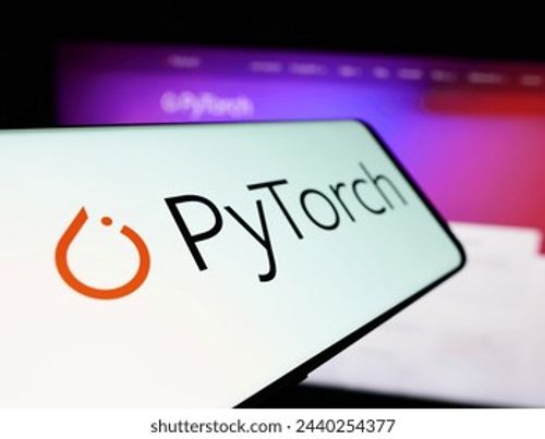 Stuttgart, Germany - 03-12-2024: Cellphone with logo of machine learning library PyTorch in front of website. Focus on left of phone display. Unmodified photo. Editorial Stock Photo