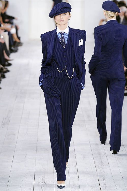 Ralph Lauren Spring 2010 Ready-to-Wear Fashion Show - Abbey Lee Kershaw Great Gatsby Female Suit, Roaring 20s Suit Women, Great Gatsby Suit For Women, 20s Suit Women, Gatsby Suit For Women, 1920s Fashion Women Suits, Great Gatsby Woman Suit, Gatsby Women Suit, Women In Suits 1920s