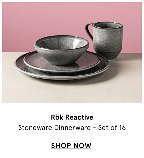 Rök Reactive Stoneware Dinnerware - Set of 16