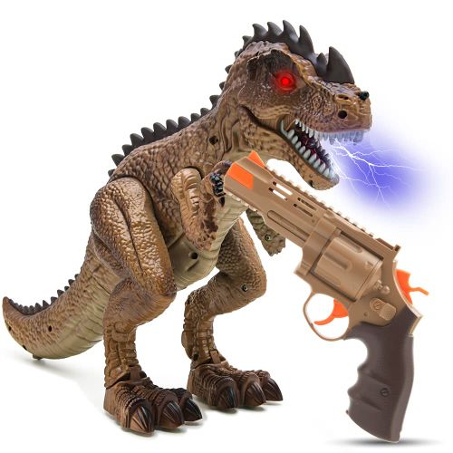 Greenbo Robot Dinosaur Toy - Cool Walking Dinosaur Toys for Kids 3-5, Fun T Rex Battle Attack Shooting Action Figure, Mult...