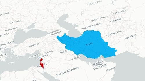 Iran–Israel Map Animation – Geopolitical Overview of the Middle East