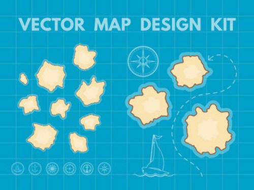 Treasure map generator vector