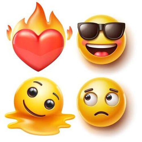 Emoji emoticons symbols icons color set. vector
