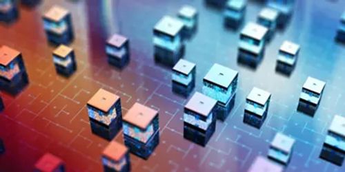 抽象图块的 3D 效果图