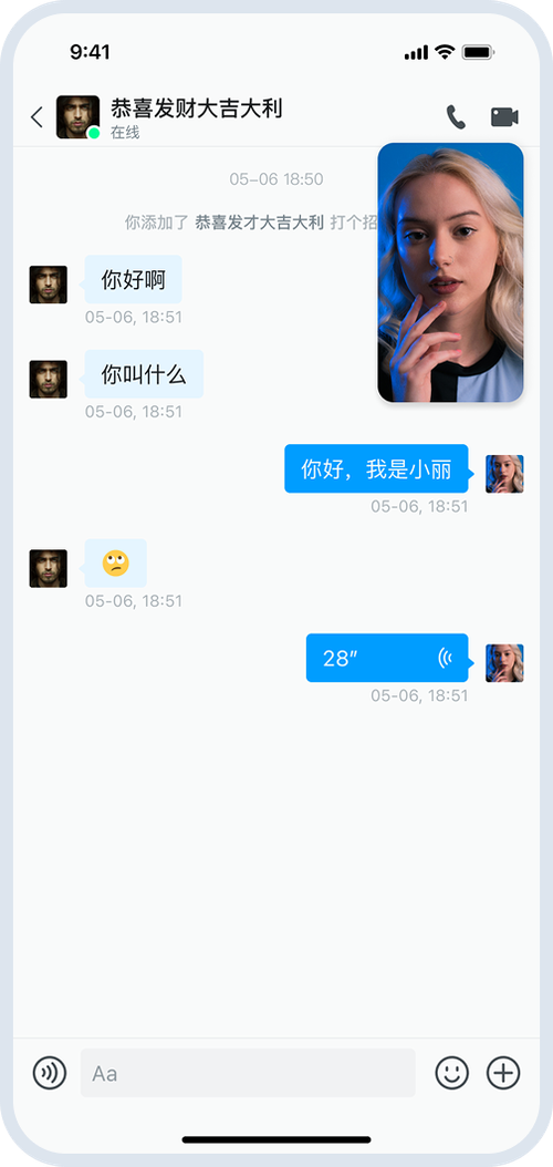 一对一视频通话 - PiP