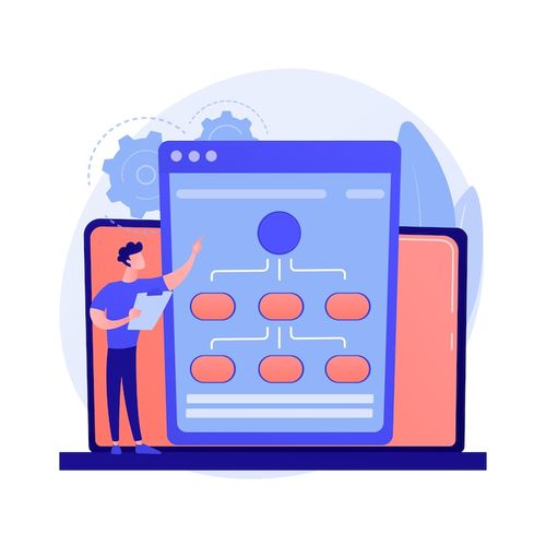 Free Vector web hosting service. information chains and content management. networking, connection, synchronization. internet server, data storage.