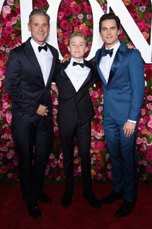 Simon Halls, Kit Halls, and Matt Bomer attend the 72nd Annual Tony Awards at Radio City Music Hall on June 10, 2018 in New York City.