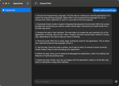 在 OpenCat 中通过 API key 使用 ChatGPT