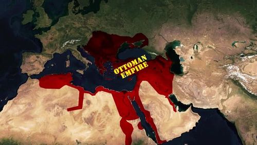 Map of the Ottoman Empire around 1600 AD.Ottoman  Empire map.