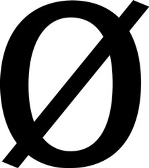 empty set symbol icon isolated on white background vector