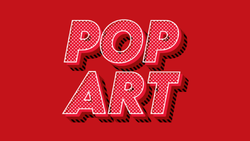 Pop Art Red 3D Text Effect