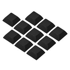 PATIKIL 1U Blank Keycaps, 10 Pack Universal PBT Keyboard Replacement Accessories for MX Mechanical Keyboard, Black