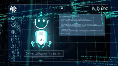 Chatbot with text ChatAI and code lines, artificial intelligence animation