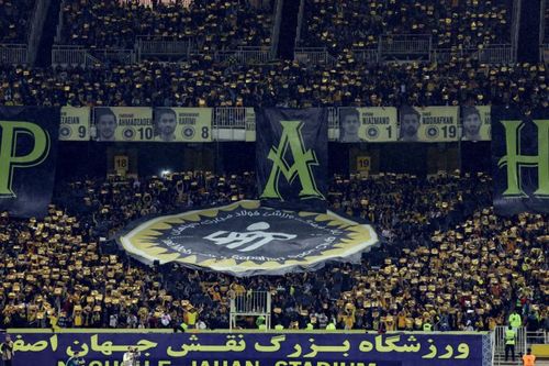 A general view of fans of Sepahan SC prior to the AFC match.