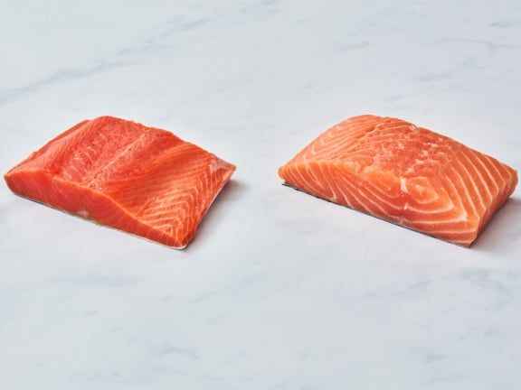 farmed Atlantic salmon vs wild sockeye salmon