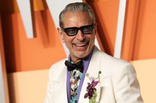 Jeff Goldblum attends the Vanity Fair Oscar Party at the Wallis Annenberg Center for the Performing Arts in Beverly Hills, California, on March 2, 2025.